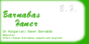 barnabas haner business card